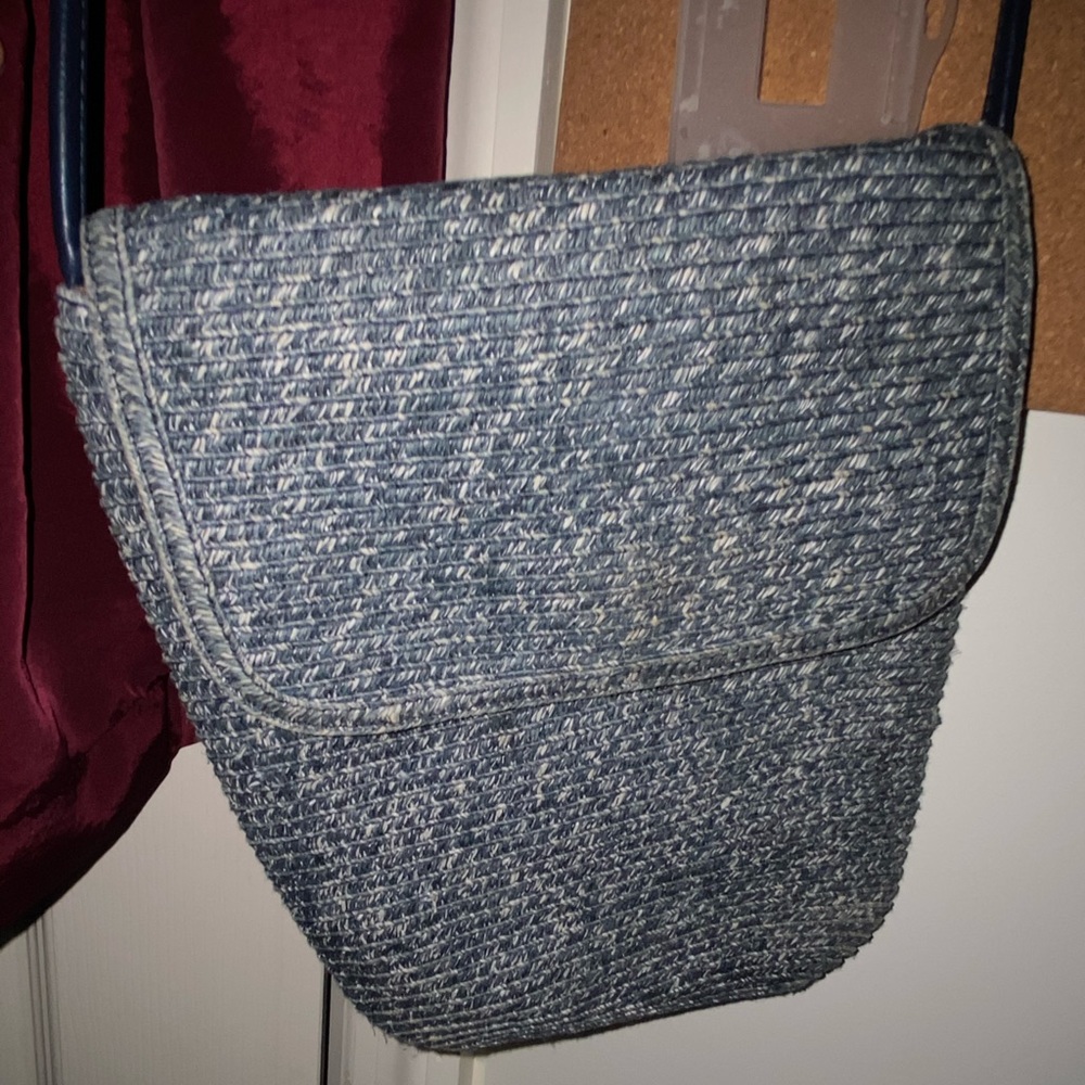 Blue satchel purse
